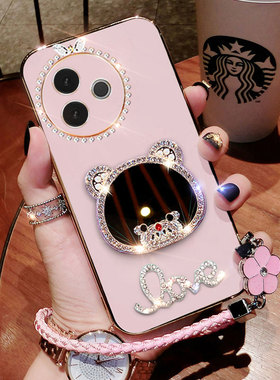 适用vivoy300i手机壳新款V2444A全包防摔vivo保护y300i硅胶套补妆镜voviy软壳镜子voy高级voy有丫viv0女viviy