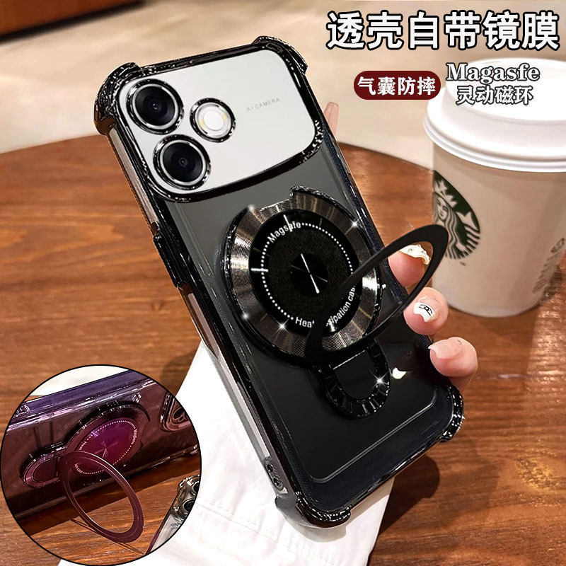 适用PMT110新款全包防摔oppoa6spro手机壳oppo保护a6s硅胶套pro镜头膜5g透明软opa男女oppopmt带支架高颜值