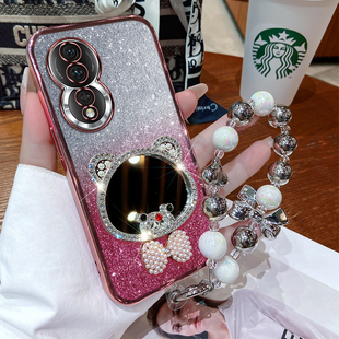 华为荣耀80手机壳防摔honor80pro新款保护套ANN一AN00硅胶镜面全包ANP透明软壳曲屏八十por外壳女ANOO高级感