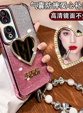 华为荣耀90手机壳超薄honor90pro新款保护套REA一AN00全包防摔REP透明软壳9o女硅胶带钻pr0九十por外壳高级感