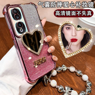 华为荣耀90手机壳超薄honor90pro新款保护套REA一AN00全包防摔REP透明软壳9o女硅胶带钻pr0九十por外壳高级感