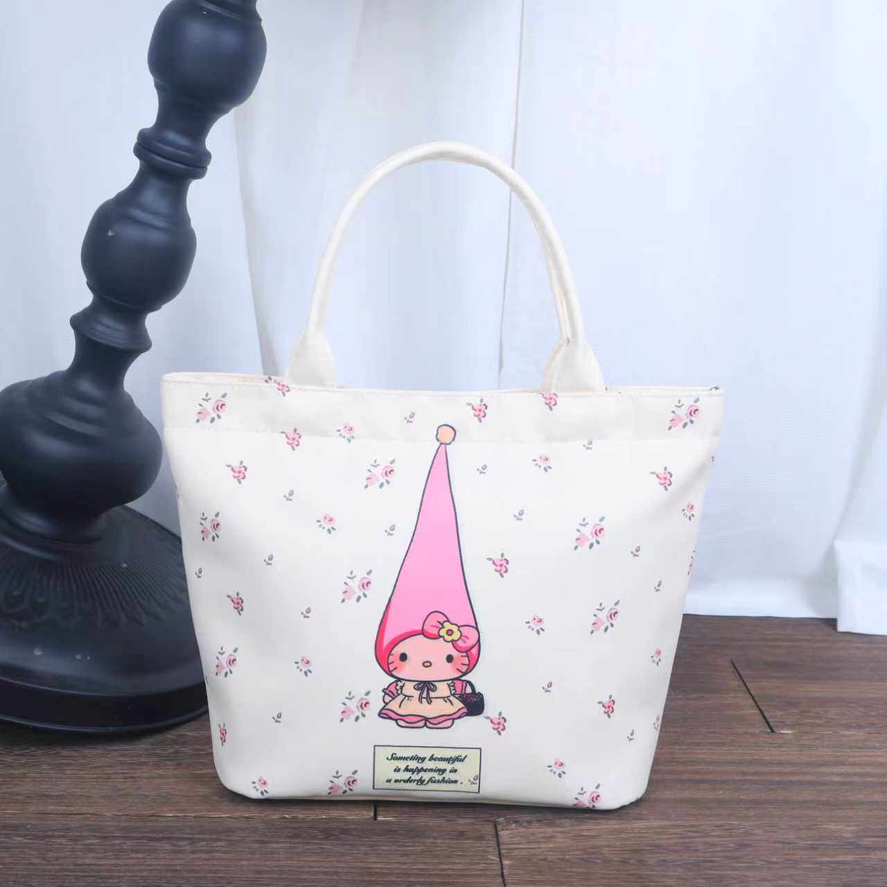 尚盈高帽HelloKitty防水女拉链袋大容量手提包购物袋新款包包通勤