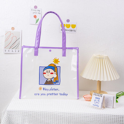 尚盈珍珠女孩透明手提果冻包