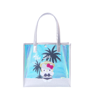 尚盈@ HelloKitty海滩炫彩卡通款大容量防水沙滩果冻包防尘镭射包