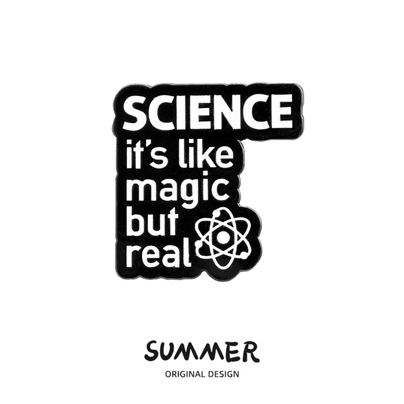 科学真理胸针个性创意设计感小众徽章情侣礼物书包别针扣配饰男女