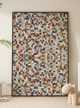 客厅装饰画现代简约抽象个性骰子沙发背景墙壁画玄关过道大幅挂画