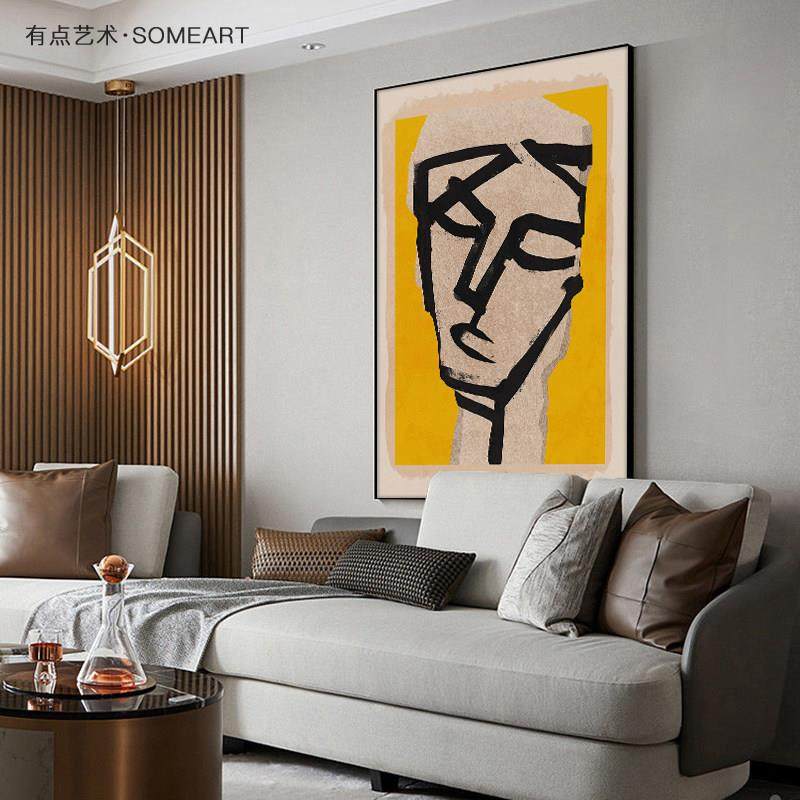 北欧文艺客厅沙发背景墙装饰画高端抽象人物卧室壁画玄关走廊挂画,家居饰品,现代装饰画,淘宝优惠券,粉丝福利购,淘宝优惠卷