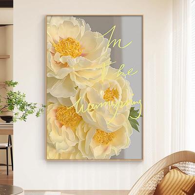 牡丹花客厅装饰画沙发背景墙isn奶油风电视柜摆画房间卧室壁挂画