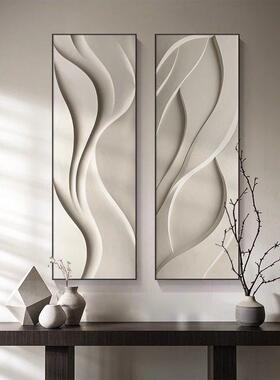 白色抽象玄关装饰画几何走廊过道挂画设计师推荐酒店工装民宿壁画