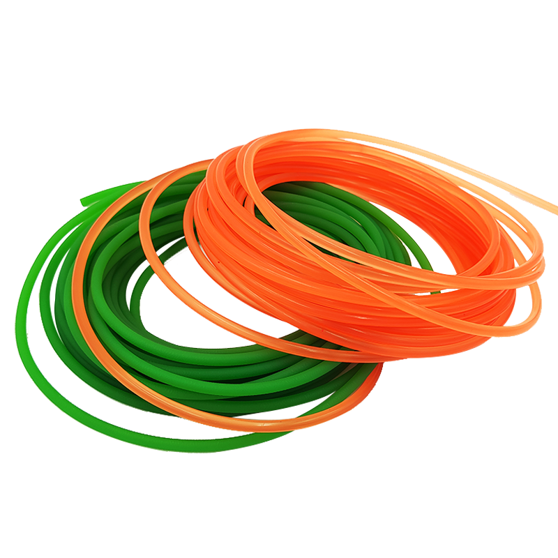 红/绿色可接驳PU聚氨酯圆皮带圆带圆形粗面O型粘接工业环形传动带
