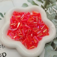 Бусины «Розово-оранжевые капли воды» разных размеров (50 г в упаковке)