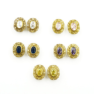 包邮diy鎏金元宝珠镂空铜隔珠手工配件高保色配饰手串包帽穿孔件