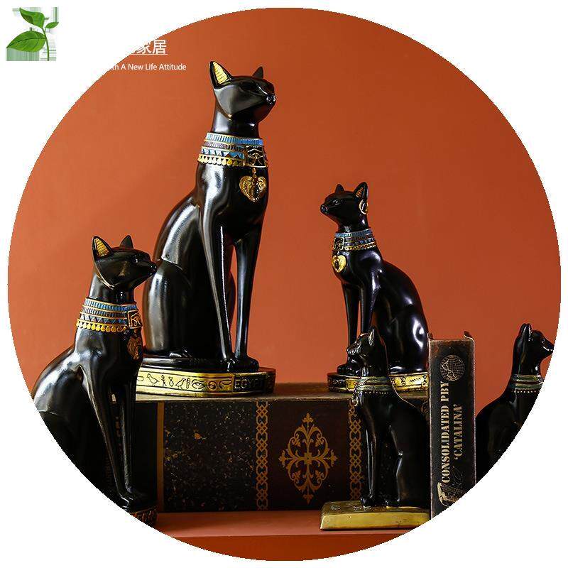 埃及猫神展示电视柜旁边落地客厅主卧装饰品烛台摆件北欧浪漫轻奢