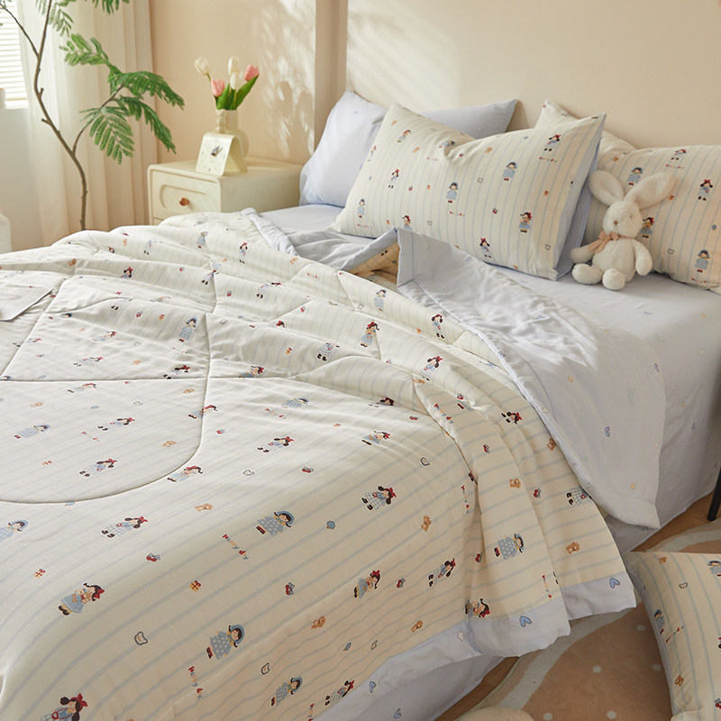 夏凉被纯棉全棉可机洗棉被芯新疆棉花填充空调被夏被夏季薄被褥子