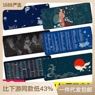 鼠标垫大尺寸加厚加长mousepad礼品垫滑鼠墊办公桌垫鼠标垫