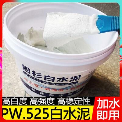 高强度白水泥525白水泥速干防水家用墙面填缝剂水泥地面修补水泥