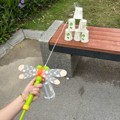 蜻蜓水枪抽拉式儿童玩具