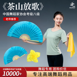中国舞协茶山放歌考级云南花鼓灯扇子舞蹈八级扇子道具安徽扇子舞