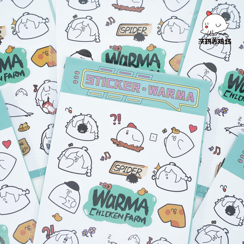 现货沃玛的生活贴纸warma