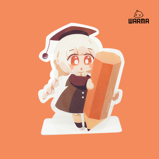 现货沃玛养鸡场warma卡通可爱pvc立式书签桌面摆件2021学生礼物