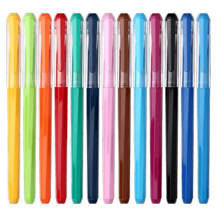 晨光新流行AGP62403糖果色手账手帐笔套装彩色中性笔学生用多色水笔0.38mm韩国可爱红笔笔芯彩色笔做笔记专用