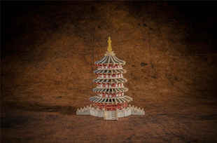 洛阳应天门天堂定鼎门木质拼图拼插玩具文创伴手礼创意礼品