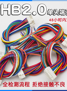 PHB2.0双排端子线带锁扣 2*2/2*3/2*6电路板连接线插头接头ph2.0