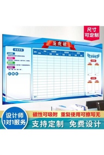 磁性软白板可擦写墙贴印字公司文化墙定制学校公告栏员工业绩榜印