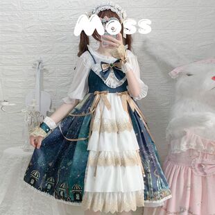 神灯之夜 lolita正版裙jsk原创宫廷风复古优雅长裙洛丽塔连衣裙