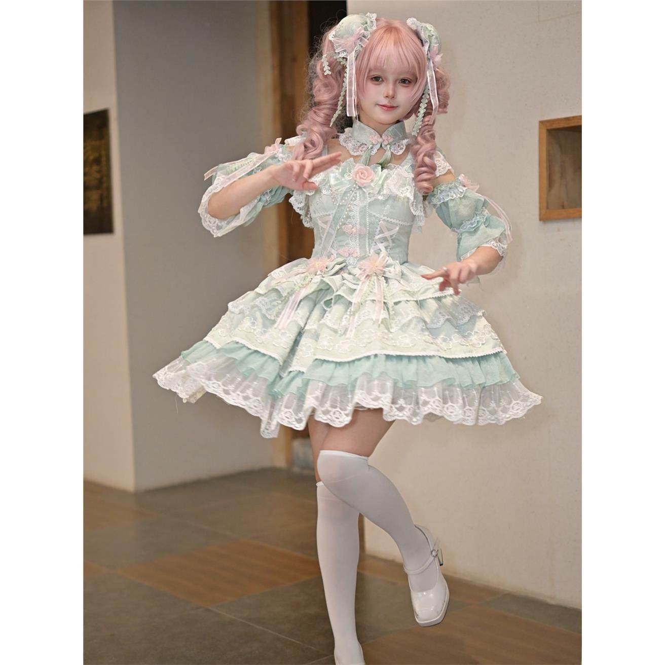 韩菇凉~原创设计Lolita洋装甜美中华风jsk吊带连衣裙女,模玩/动漫/周边/娃圈三坑/桌游,lolita洛丽塔/软妹装/洋装,淘宝优惠券,粉丝福利购,淘宝优惠卷