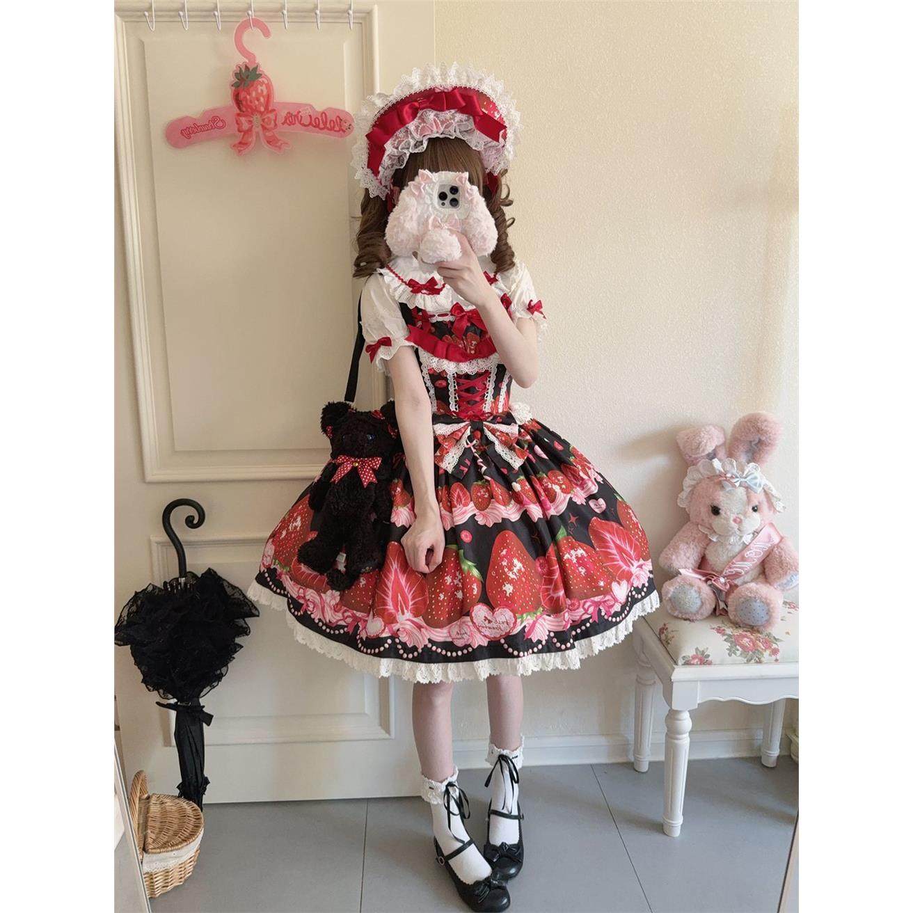 韩菇凉~原创设计Lolita洋装可爱jsk吊带连衣裙女夏季,模玩/动漫/周边/娃圈三坑/桌游,lolita洛丽塔/软妹装/洋装,淘宝优惠券,粉丝福利购,淘宝优惠卷