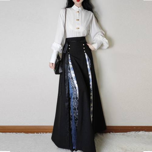 唐柒安原创汉服日常24通黑色女