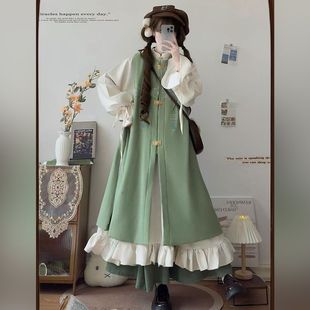 汉洋折衷华贞记原创汉服女明制比甲洛丽塔日常改良加绒加厚秋冬款