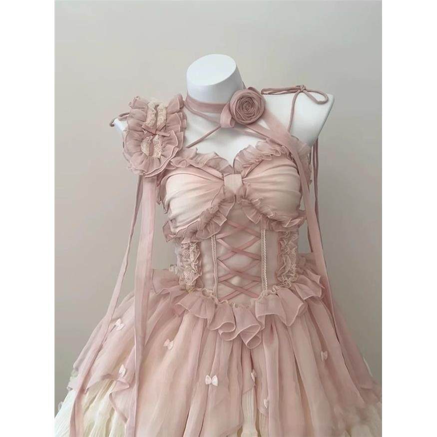 粉色温柔芭蕾风lolita连衣裙jsk洋装花嫁洛丽塔在逃蓬蓬公主裙仙,模玩/动漫/周边/娃圈三坑/桌游,lolita洛丽塔/软妹装/洋装,淘宝优惠券,粉丝福利购,淘宝优惠卷