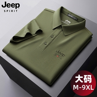 商务休闲大码 新款 潮流T恤运动短袖 POLO衫 SPIRIT吉普夏季 JEEP 男士