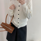 含100绵羊毛 黛依莼 气穿搭圆领流苏设计百搭麻花保暖毛衣