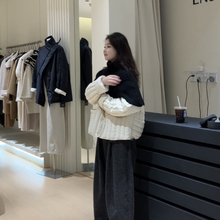 ENJOYABLE排骨羽绒宽松保暖配脖套超氛味感羽绒服（不换）