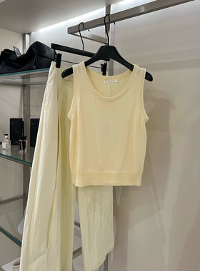 夏上新!【ABRA】2025夏设计感阔腿压褶休闲裤  22023#  XJ