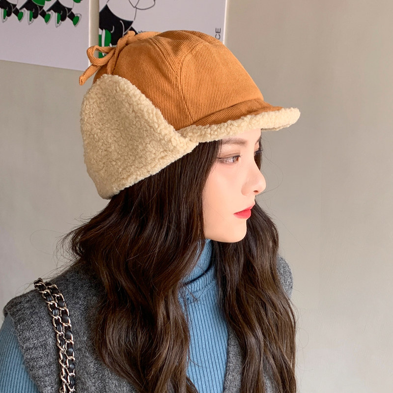 ins风护耳羊羔毛飞行员雷锋帽