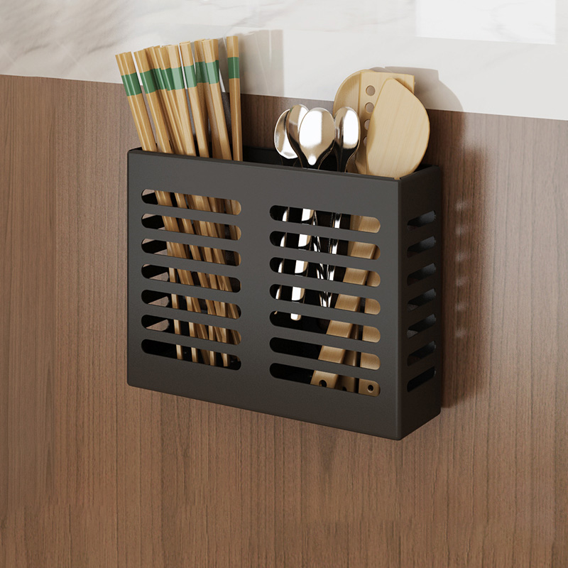 筷子篓免打孔壁挂式不锈钢厨房置物架家用筷笼小号沥水透气筷子筒