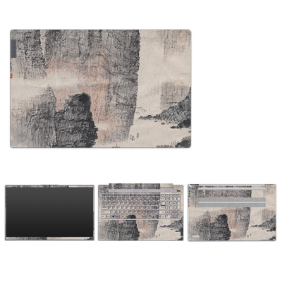 国风山水画笔记本贴膜适用联想小新15 2021Pro13 16air14ITL Thinkbook14G2G3锐龙版拯救者R7000电脑外壳贴纸