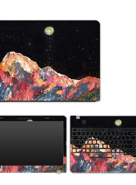适用笔记本贴膜创意电脑贴纸星空