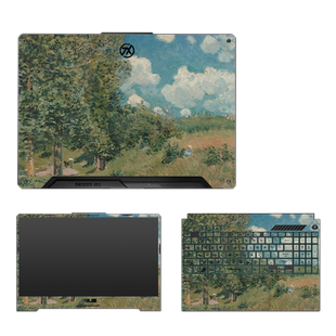 世界名画梵高莫奈风景油画艺术笔记本贴膜适用华硕天选3FX507Z 506QMAir幻无畏pro15飞行堡垒9顽石七电脑贴纸