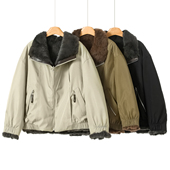 冬装 兔毛 申 轻奢气质翻领柔软细腻双面穿休闲皮草外套663