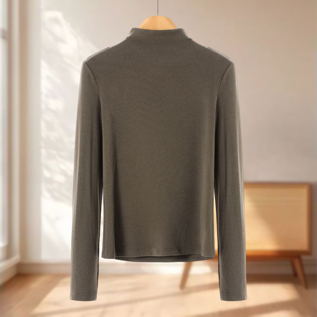 专柜339 38%粘胶纤维【妍B】冬装 显瘦打底半高领T恤小衫928