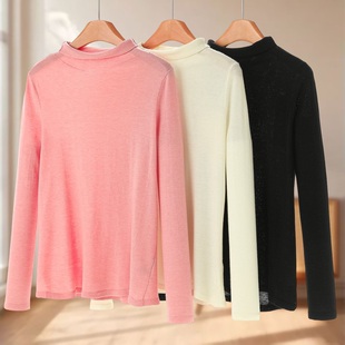 卷高领绵羊毛温柔打底针织衫 专柜399 冬装 木X 601 含兔毛