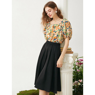 【熠】夏 绿花连衣裙半裙上衣系列组合102~秋季新款女装