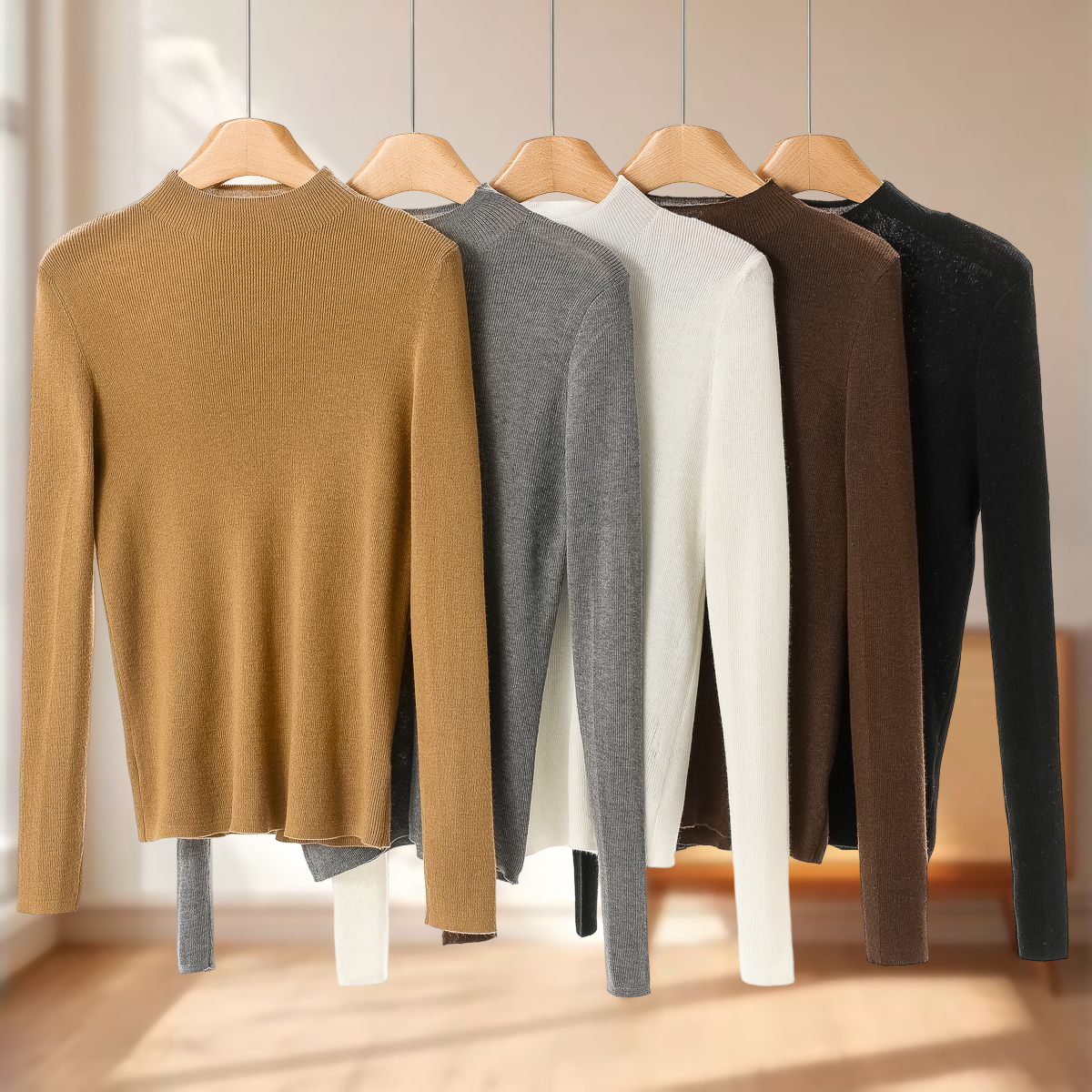 新品到货 60%羊毛+8%羊绒【申】冬装 立领可打底抗起球针织衫001