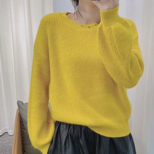 微泡泡袖 蓬无缝一体 羊毛毛衣SU036 冬季 女装 新款 蘇