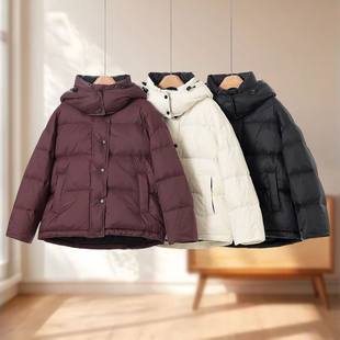 【羽】冬装 饱满蓬松内里松紧束口连帽羽绒服873